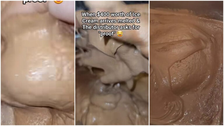 Missouri Mom is Mad After She Was Asked to Prove Her $400 Ice Cream Arrived Melted: ‘So Mad You Scooped Ur Whole Hand in There’ Ice cream melted in missouri
