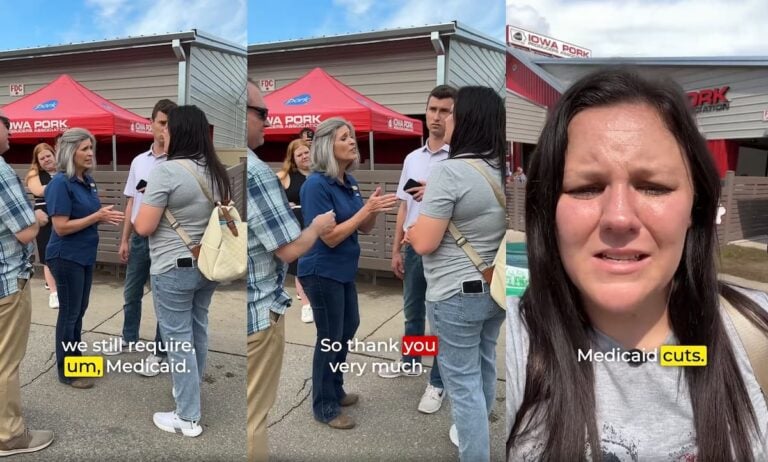 Iowa mom confronts senator