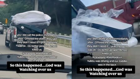 Truck on Ohio freeway