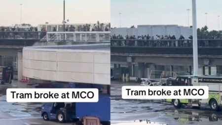Tram breaks down at Florida airport