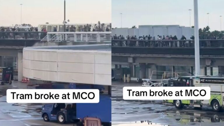 ‘Actually Hell’: MCO Tram Breaks Down in Florida’s August Heat, Stranding Passengers Tram breaks down at Florida airport