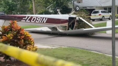 Plane crash on Florida street