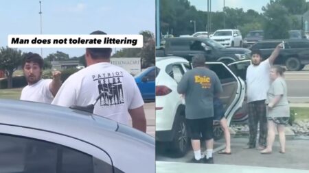 Texas men argue over littering