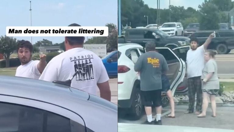 Texas men argue over littering