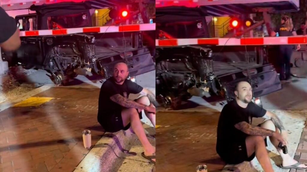 Florida Man’s Truck Obliterated by Train, But He’s Mocked, ‘And Whose Fault Is That?’ Truck hit by train in Florida