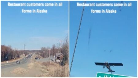Alaska Customer Leaves Restaurant in Style by Flying Away in a Plane in Viral Clip