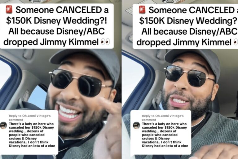 Oregon Man Giddy Over Woman Canceling $150K Disney Wedding Over Recent Free Speech Violation Concerns