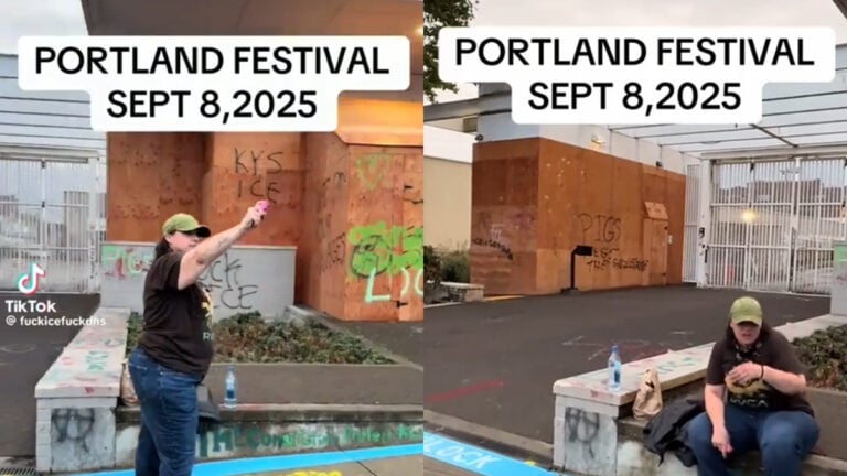Portland Scene Erupts After ICE Loyalist Accidentally Blasts Herself With Pepper Spray: ‘The Reflexes of Mashed Potatoes’