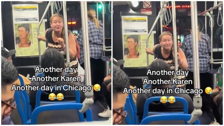 Racist Illinois Karen Angrily Rants About Slavery on a Bus Ride