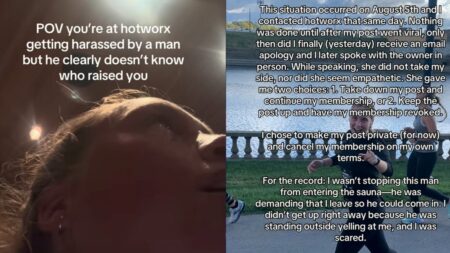 Creepy Iowa Man Corners Woman in Sauna Before Her Time Is Up as Gym Threatens Her for Posting Video: ‘He’s Very Hysterical’ A picture of the Iowa woman.