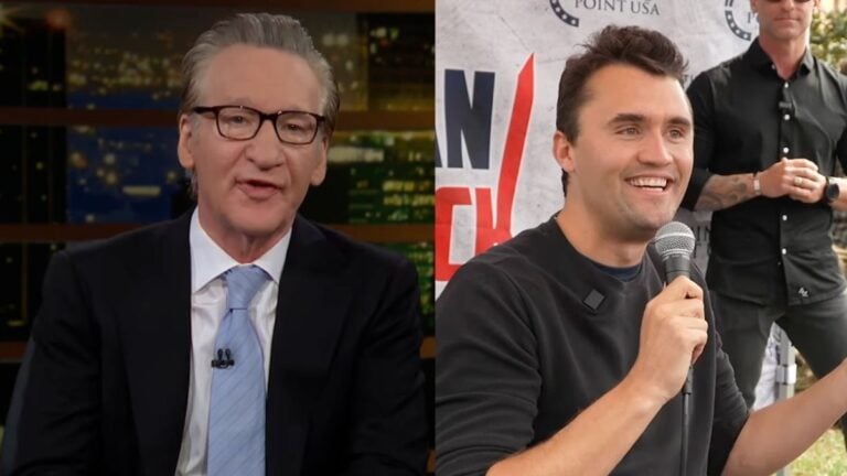 Bill Maher Makes Emmys Look Like ‘Monsters’ For Avoiding Charlie Kirk News: ‘Imagine If A Left-Wing Person Was Assassinated?’ Bill Maher (left) Charlie Kirk (right0