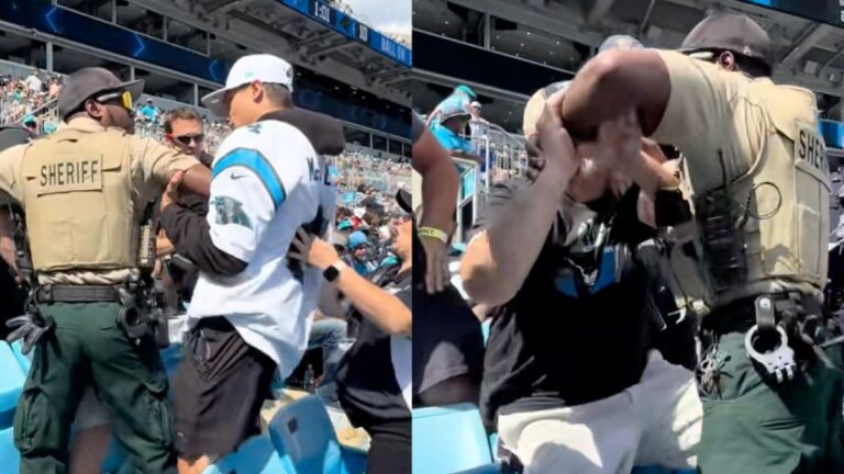 Cop Slams NFL Fan Into Seats During Carolina Panthers Game: ‘Went For the Game, Left With a Felony’ Fan at Carolina Panthers game arrested