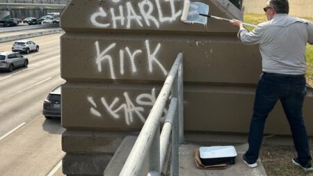 Charlie Kirk graffiti