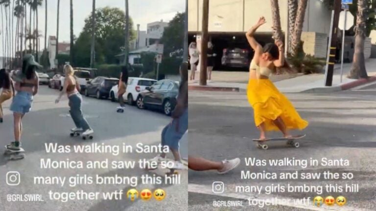 Group of Skaters Show Off Moves in Santa Clara, But All The Internet Can Say Is, “Wear a Helmet and Protective Gear, For F***s Sake” A group of women skating through Santa Monica