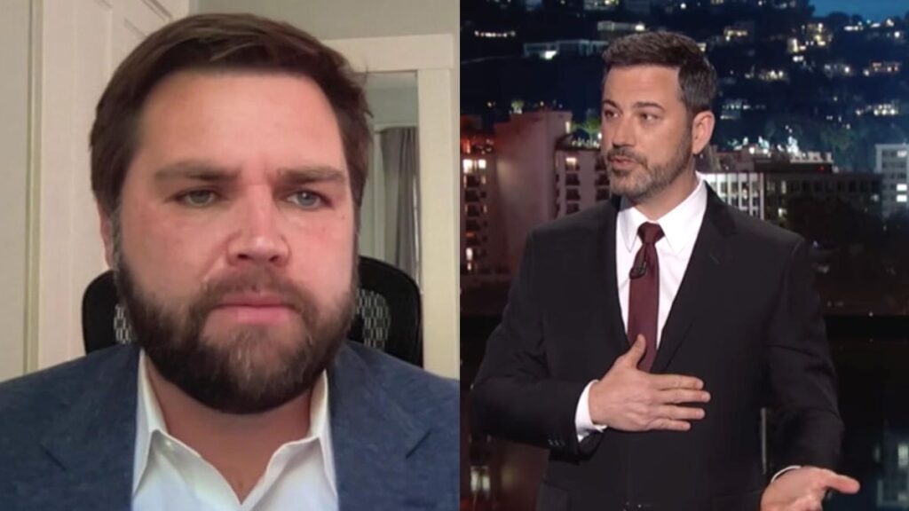 JD Vance (left) Jimmy Kimmel (right)
