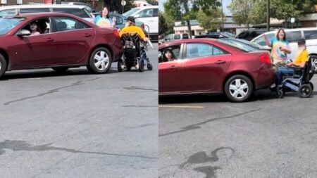 Oregon woman nearly hits man in wheelchair during parking lot dispute