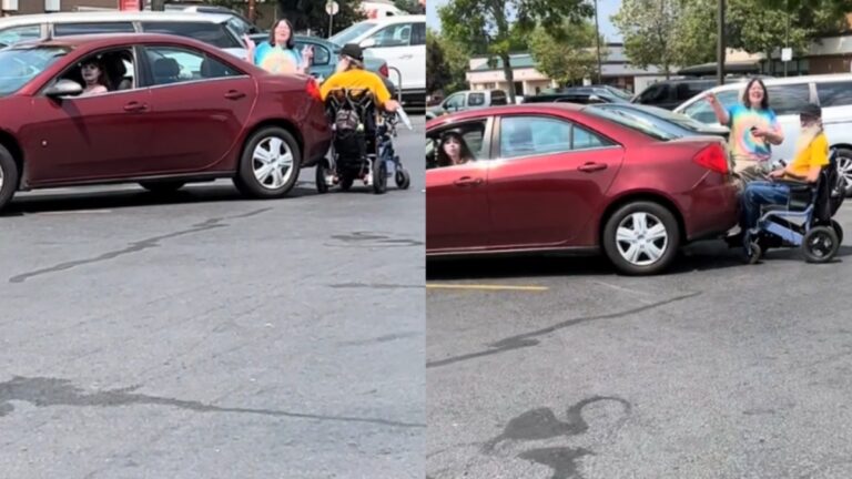Oregon woman nearly hits man in wheelchair during parking lot dispute