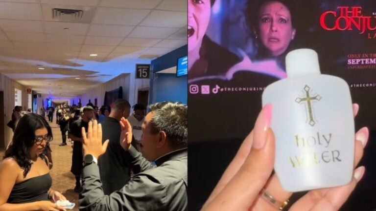 Texas Moviegoers Get Blessed By Priest And Given Holy Water Before Watching Terrifying Film: ‘Demons Are Real’ Texas priest blesses moviegoers.