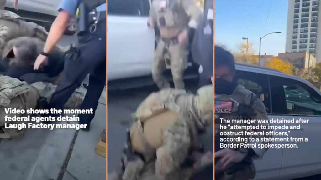Chicago Comedy Club Manager Violently Detained by Masked ‘Police’ Agents in Front of Mom: ‘ICE is a Criminal Gang’ Chicago Comedy Club Manager Violently Detained by Masked 'Police' Agents in Front of Mom 'ICE is a Criminal Gang'