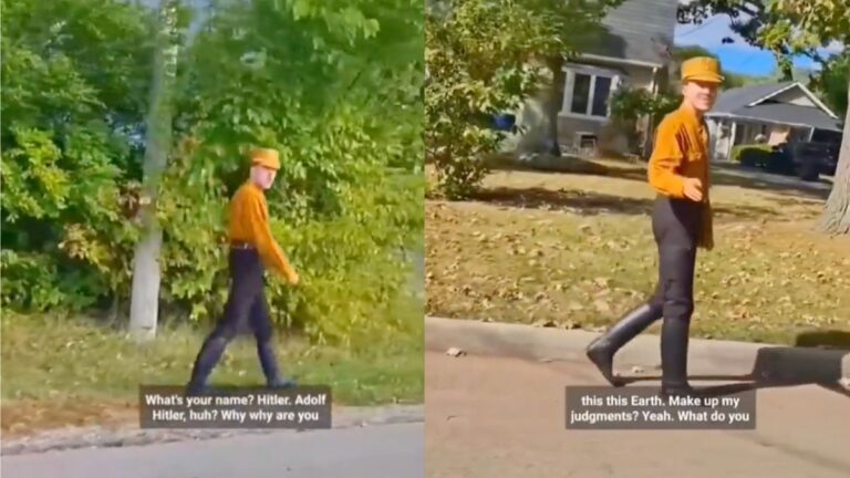 Chicago Man Dressed as Adolf Hitler Patrols Suburbs Because of ‘Illegal Mexicans and Jews’: ‘We Are Being Way Too Tolerant of This Nonsense’ Chicago Hitler