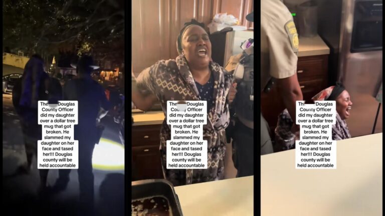 Douglas County Officer Arrest Broken Mug