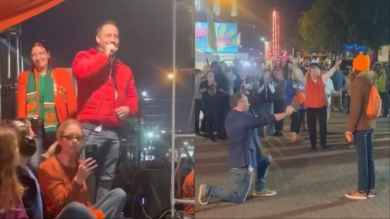 Ohio man sings to girlfriend