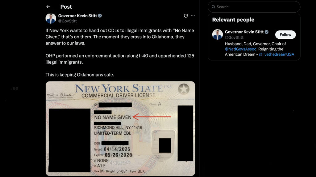 Oklahoma Governor Kevin Stitt Angry Tweet