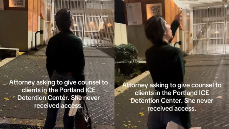 Caught on Camera Attorney Rejected After Asking to See Client at Portland ICE Center: ‘Illegality of It All’