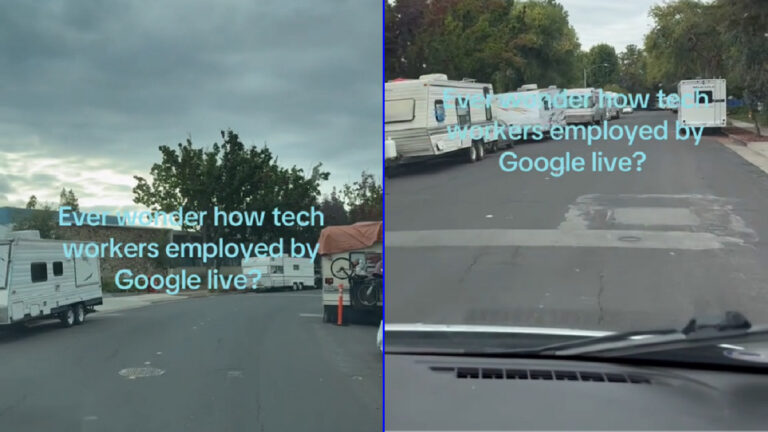 Woman Records California Roads Stuffed With Alleged Google Employees Living in RVs