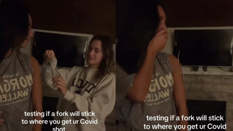 Pennsylvania Woman Shocked After Fork Sticks to Her Arm Where She Got COVID Shot: ‘Luckily I Didn’t Get The Mystery Shot’ A picture of the Pennsylvania woman.