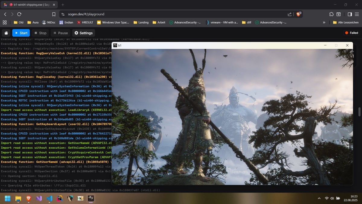 Black Myth: Wukong Denuvo bypass crack proof of concept