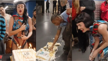 Katy Perry Slammed for Throwing Birthday Cake on the Floor & Feeding It To Her Dancers: ‘Genuinely Confused and Upset as to Why She Would Do This’ Katy Perry cake