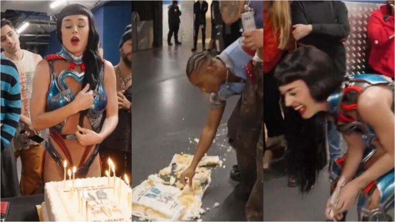 Katy Perry Slammed for Throwing Birthday Cake on the Floor & Feeding It To Her Dancers: ‘Genuinely Confused and Upset as to Why She Would Do This’ Katy Perry cake