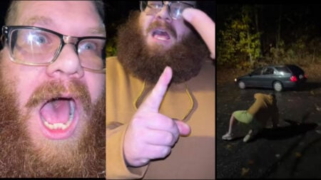 Chaotic Video of Two Unhinged Chattanooga Neighbors Getting Into a Heated Argument Over a One-Way Road Goes Viral: ‘Him Falling Was Icing on the Cake’ Chattanooga Neighbors Argument One Way Road