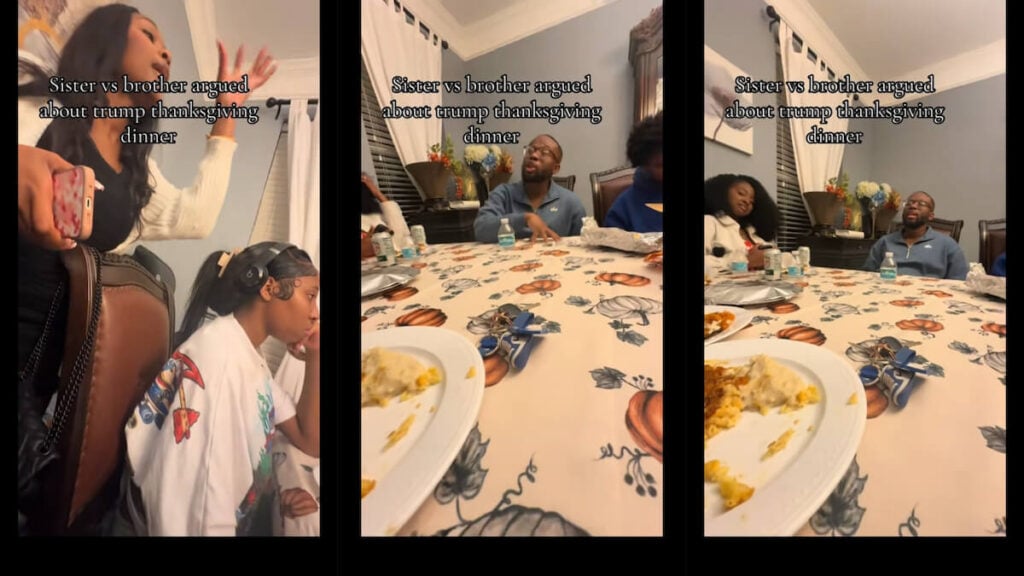 Florida Siblings’ Heated Argument About Trump and Billionaires Interrupts Thanksgiving Dinner: ‘Everyone Looks Tired of Them Arguing’ Florida Siblings Thanksgiving Dinner Argument