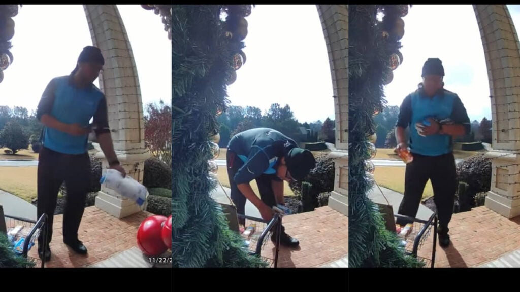 Georgia Woman Record Amazon Driver Take Treats