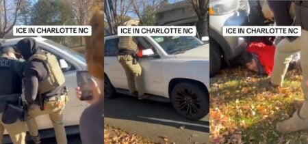 Viral Video Shows ICE Shattering Car Window in Shocking North Carolina Arrest: ‘They’re Just Terrorizing People on the Streets’ ICE North Carolina arrest man