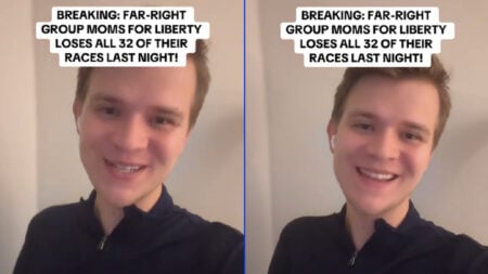 Indiana Man Ecstatic Over Far-Right, Anti-LGBTQ Moms for Liberty Group Lost Their Election Races