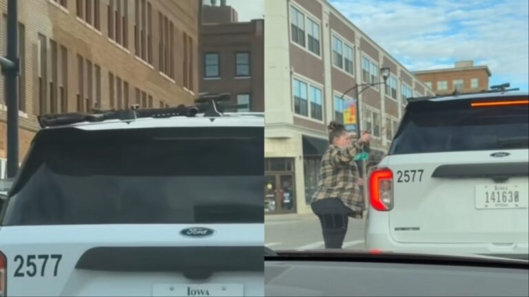 ‘Confused’ Iowa Cop Shocks Motorist by Unknowingly Driving With Weapon on Top of His Car: ‘Someone’s in Big Trouble’ Iowa cop leave his weapon on top of squad car