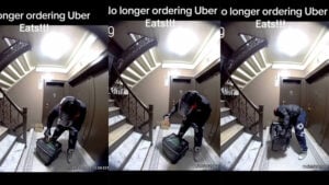 Manhattan Uber Eats Driver Spilled Drink Incident