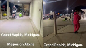 Bizarre Scene in Grand Rapids, Michigan Shows Man Crawling on a Leash Led by Another Person: ‘That’s It, I’m Kinkshaming’