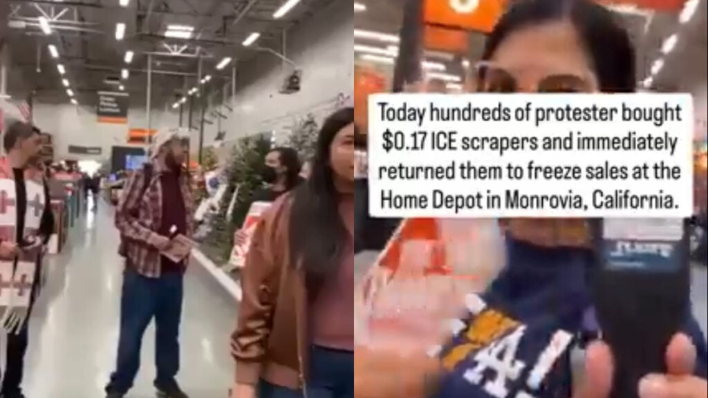 Protesters Buy Ice Scrapers, Return Them Immediately in Anti-ICE Stunt at Monrovia Home Depot: ‘Absolutely Brilliant’