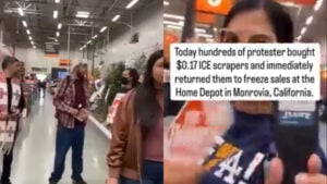 Protesters Buy Ice Scrapers, Return Them Immediately in Anti-ICE Stunt at Monrovia Home Depot: ‘Absolutely Brilliant’
