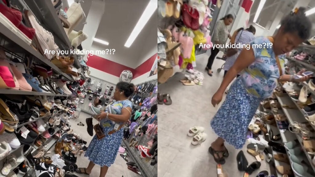 New Jersey Burlington Scene Turns Wild as Shopper Leaves Mountain of Shoes Scattered Across Aisle: ‘Imagine What Her Home Looks Like’ New Jersey Burlington Scene Turns Wild as Shopper Leaves Mountain of Shoes Scattered Across Aisle: ‘Imagine What Her Home Looks Like’