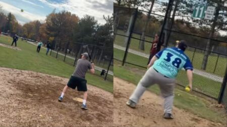 Ohio man gets heated at adult softball game
