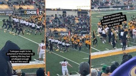 Racist Alabama College Football Player Hijacks Tuskegee Cheer Routine: ‘Revoke His Scholarship NOW’ Racist University Football Player Ruins Cheer Routine During Tuskegee Game 'Scholarships Need to Be Snatched and Expelled'