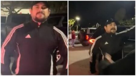 Sad California man gets aggressive during parking lot confrontation