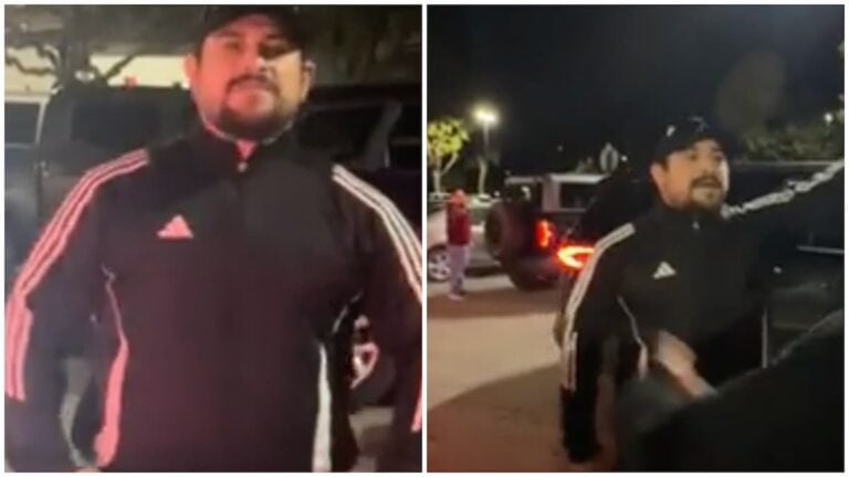 Sad California man gets aggressive during parking lot confrontation