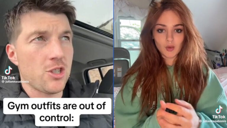 Seething Chud Can't Stand the Sight of Women's Gym Wear, Connecticut TikToker Rightfully Puts Him on Blast