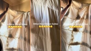 Shocked Florida Travelers Discover Disgusting Duvet at Hilton Hotel 'Trust Me Those Are Not Feathers'